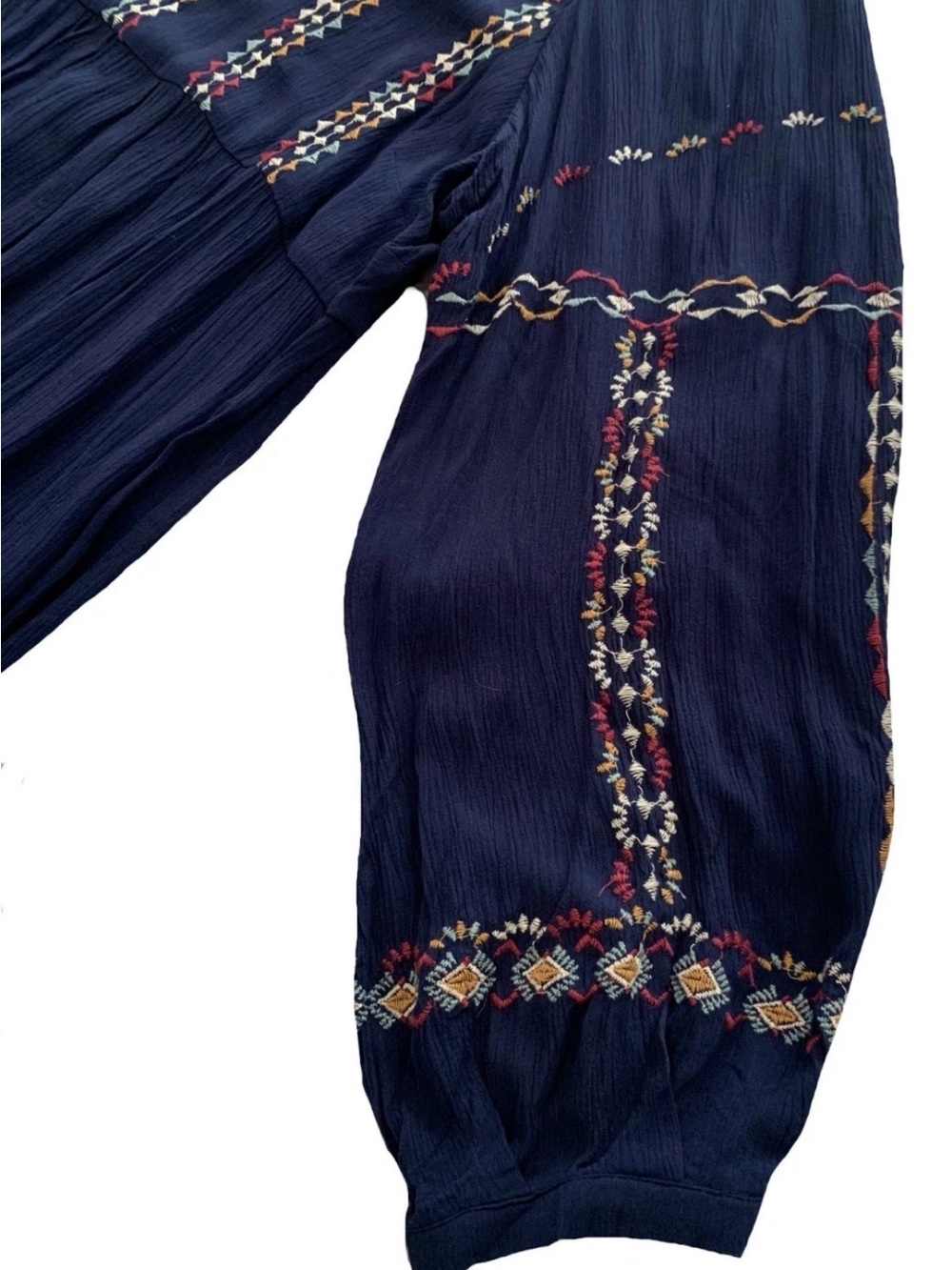 NEW Plus Size 3X Nurture Westbound Long Sleeve V-Neck Embroidered Dress Navy $99 - Picture 6 of 13